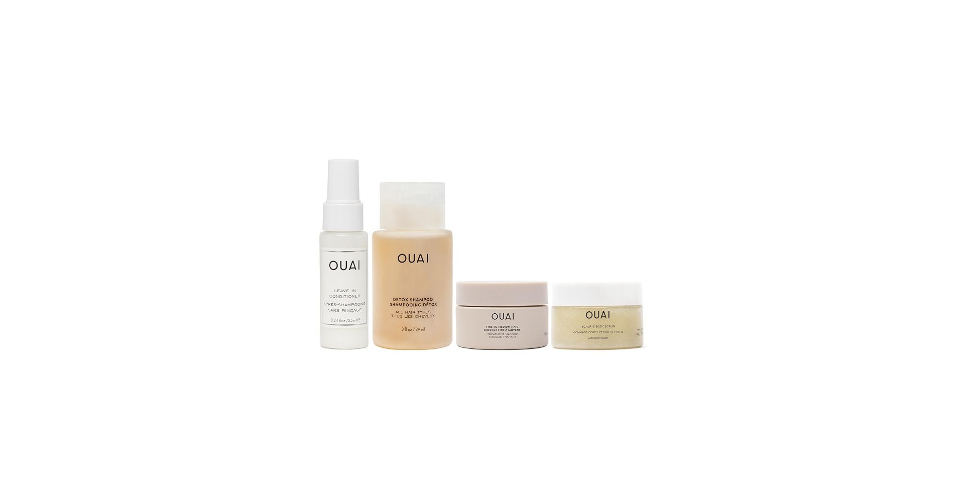 OUAI travel haircare set