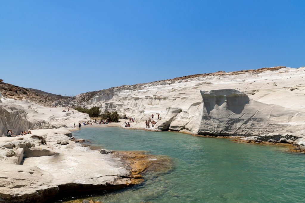 Sarakiniko beach Milos Greece - best Greek island for couples who want seclusion