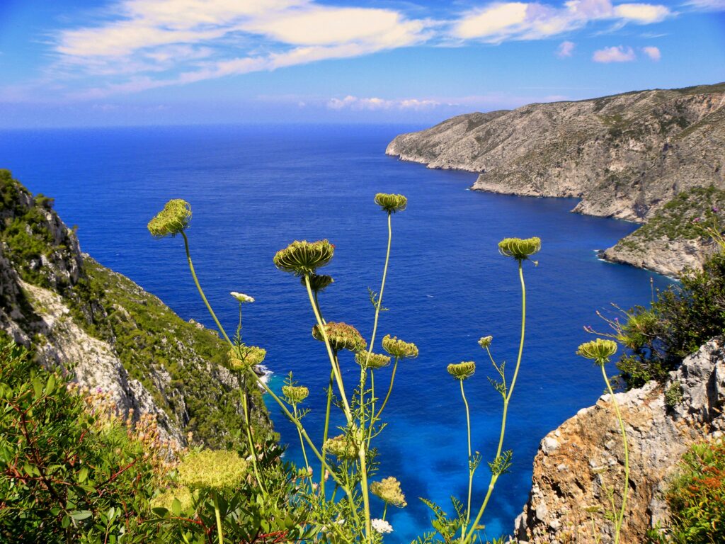 Greek islands spring landscape April wildflowers - when to visit Greece