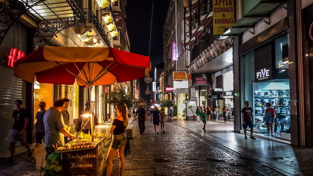 Athens Monastiraki square nightlife Greece - where to stay in Athens for nightlife