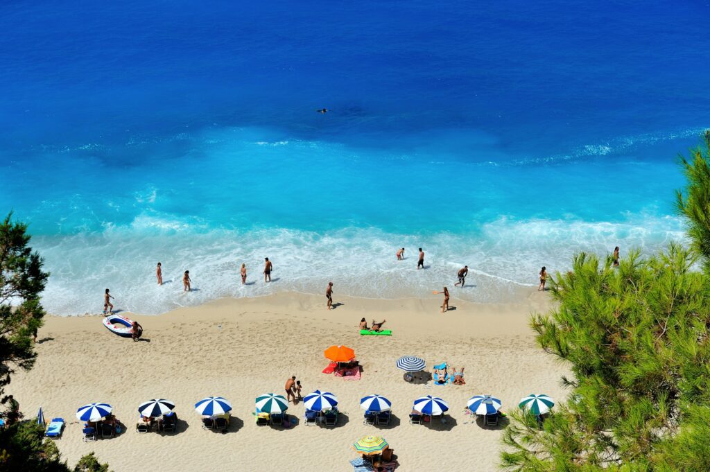 Porto Katsiki beach Lefkada Greece - best Ionian island to avoid crowds